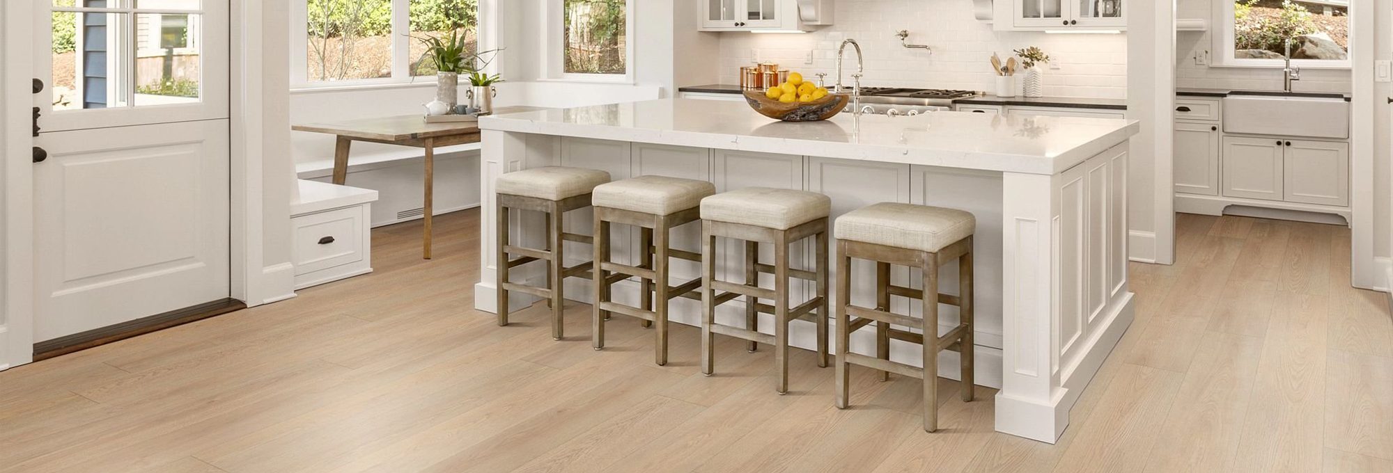 Kitchen with hardwood from Coastal Floor Covering Inc in Crowley, LA